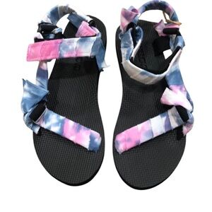 NEW Arizona Love Sandals Size EU 40 US 10 Blue Pink Tie Dye